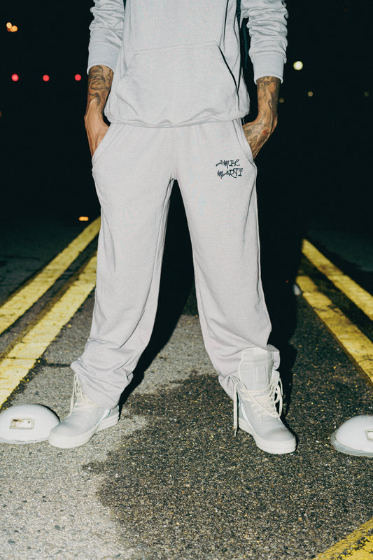 COOL GREY AM SWEATSUIT / SHORT SET