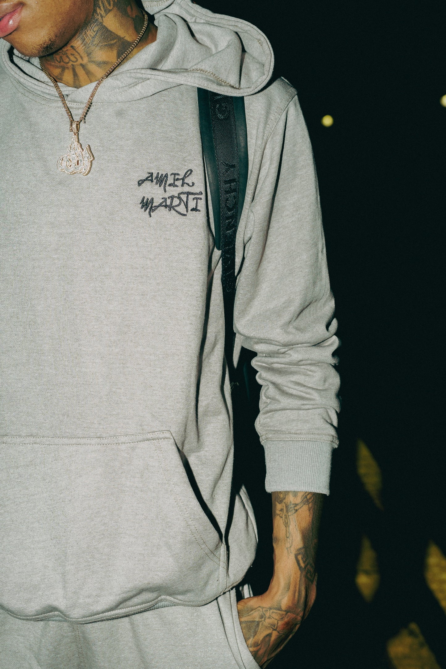 COOL GREY AM SWEATSUIT / SHORT SET