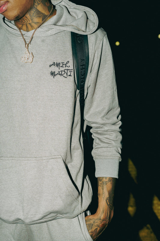 COOL GREY AM SWEATSUIT / SHORT SET