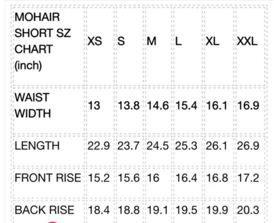 VOID AM MOHAIR SHORTS