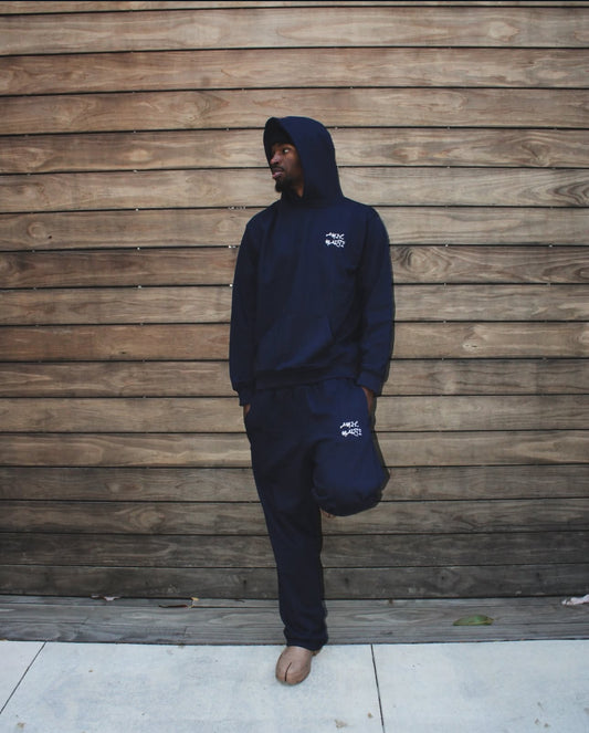 MIDNIGHT BLUE AM SWEATSUIT / SHORT SET