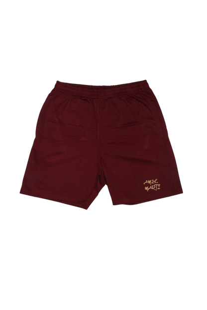 BURGUNDY AM SWEATSUIT / SHORT SET