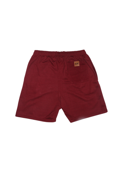 BURGUNDY AM SWEATSUIT / SHORT SET
